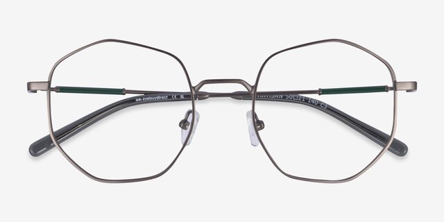 Artisan Gunmetal MetalEyeglass Frames from EyeBuyDirect, Closed View