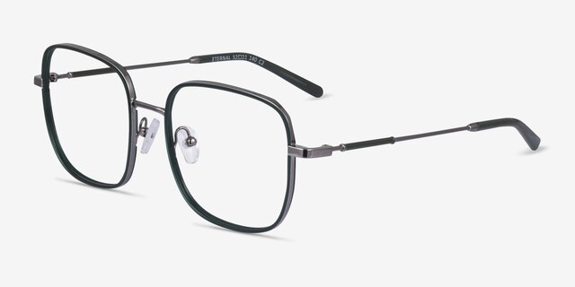 Eternal Green MetalEyeglass Frames from EyeBuyDirect, Angle View