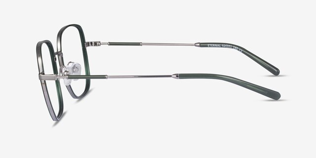 Eternal Green MetalEyeglass Frames from EyeBuyDirect, Side View