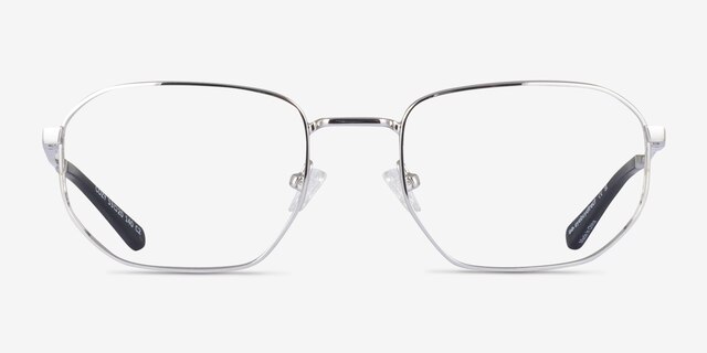 Cozy Silver MetalEyeglass Frames from EyeBuyDirect, Front View