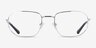 Cozy Silver MetalEyeglass Frames from EyeBuyDirect, Front View