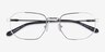 Cozy Silver MetalEyeglass Frames from EyeBuyDirect, Closed View