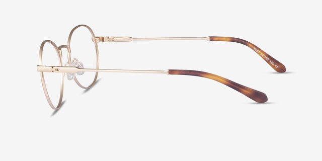 Rest Gold MetalEyeglass Frames from EyeBuyDirect, Side View