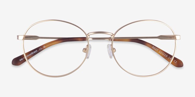 Rest Gold MetalEyeglass Frames from EyeBuyDirect, Closed View
