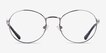 Rest Gunmetal MetalEyeglass Frames from EyeBuyDirect, Front View