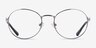 Rest Gunmetal MetalEyeglass Frames from EyeBuyDirect, Front View