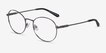 Rest Gunmetal MetalEyeglass Frames from EyeBuyDirect, Angle View