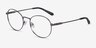 Rest Gunmetal MetalEyeglass Frames from EyeBuyDirect, Angle View