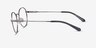 Rest Gunmetal MetalEyeglass Frames from EyeBuyDirect, Side View