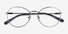 Rest Gunmetal MetalEyeglass Frames from EyeBuyDirect, Closed View