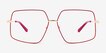 Rune Red MetalEyeglass Frames from EyeBuyDirect, Front View
