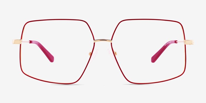 Rune Rouge Métal Montures de lunettes de vue d'EyeBuyDirect