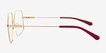 Rune Red MetalEyeglass Frames from EyeBuyDirect, Side View