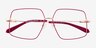 Rune Rouge MétalMontures de lunettes de vue d'EyeBuyDirect, Vue Rapprochée