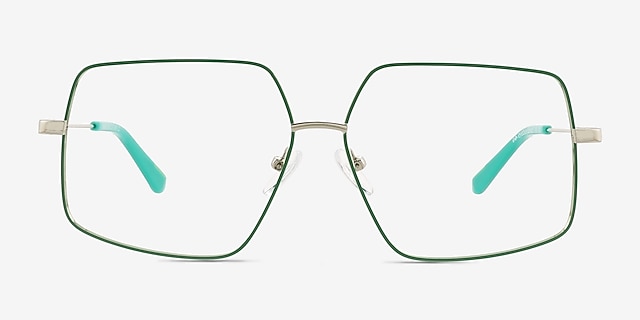 Rune Vert MétalMontures de lunettes de vue d'EyeBuyDirect, Vue de Face