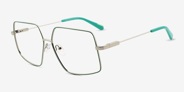 Rune Vert MétalMontures de lunettes de vue d'EyeBuyDirect, Vue d'Angle