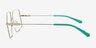 Rune Vert MétalMontures de lunettes de vue d'EyeBuyDirect, Vue de Côté