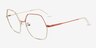 Mayfield Coral Gold MétalMontures de lunettes de vue d'EyeBuyDirect, Vue d'Angle