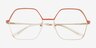 Mayfield Coral Gold MétalMontures de lunettes de vue d'EyeBuyDirect, Vue Rapprochée