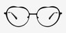 Everlasting Black MetalEyeglass Frames from EyeBuyDirect, Front View