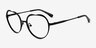 Everlasting Black MetalEyeglass Frames from EyeBuyDirect, Angle View