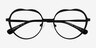 Everlasting Black MetalEyeglass Frames from EyeBuyDirect, Closed View