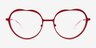 Everlasting Red MetalEyeglass Frames from EyeBuyDirect, Front View