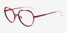 Everlasting Red MetalEyeglass Frames from EyeBuyDirect, Angle View