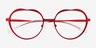 Everlasting Red MetalEyeglass Frames from EyeBuyDirect, Closed View