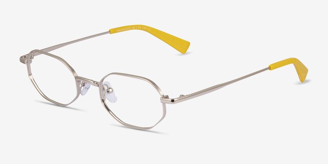 Trailblazer Gold MetalEyeglass Frames from EyeBuyDirect, Angle View