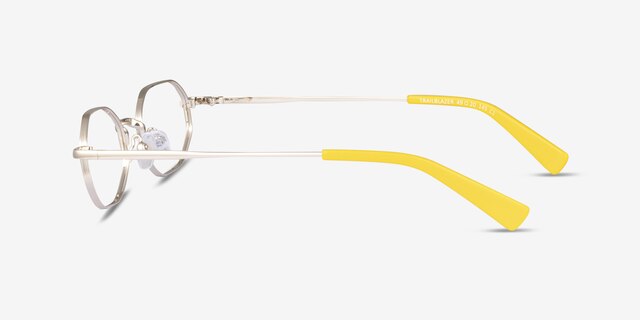 Trailblazer Gold MetalEyeglass Frames from EyeBuyDirect, Side View