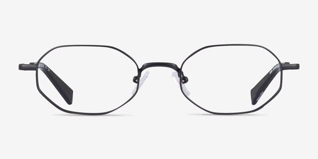 Trailblazer Black MetalEyeglass Frames from EyeBuyDirect, Front View