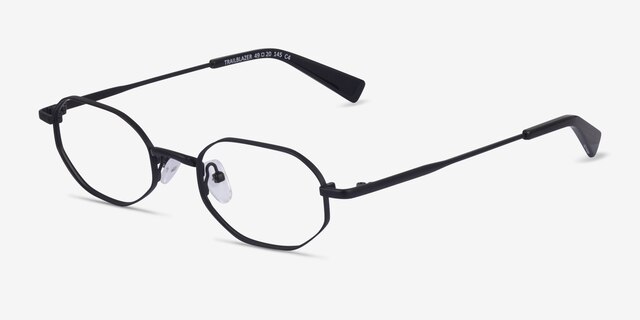 Trailblazer Black MetalEyeglass Frames from EyeBuyDirect, Angle View