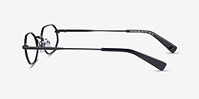 Trailblazer Noir Métal Montures de lunettes de vue d'EyeBuyDirect, Vue de Côté