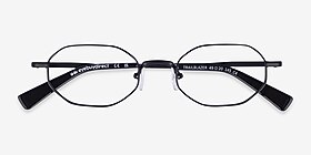 Trailblazer Noir Métal Montures de lunettes de vue d'EyeBuyDirect, Vue Rapprochée