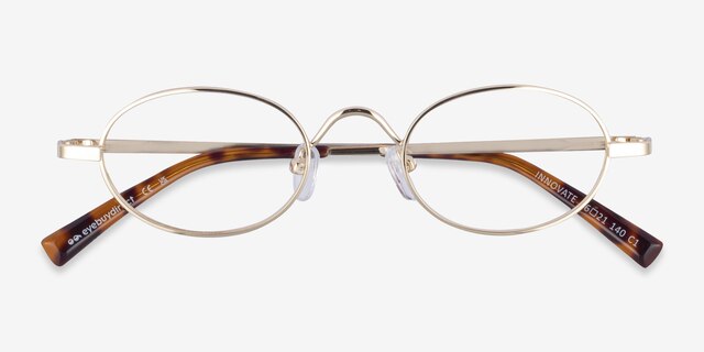 Innovate Gold MetalEyeglass Frames from EyeBuyDirect, Closed View