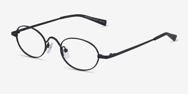 Innovate Black MetalEyeglass Frames from EyeBuyDirect, Angle View