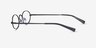 Innovate Black MetalEyeglass Frames from EyeBuyDirect, Side View
