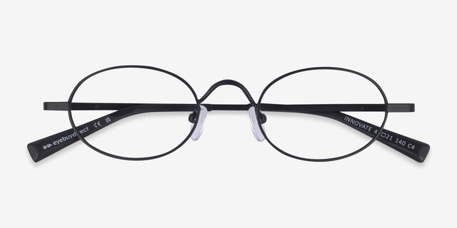 Innovate Black MetalEyeglass Frames from EyeBuyDirect, Closed View