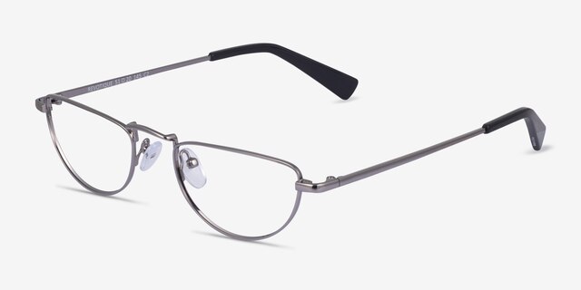 Revotique Silver MetalEyeglass Frames from EyeBuyDirect, Angle View