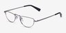 Revotique Silver MetalEyeglass Frames from EyeBuyDirect, Angle View