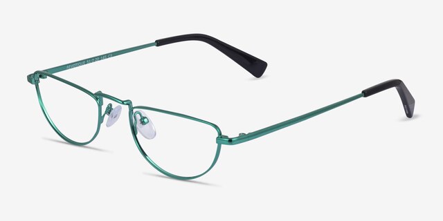 Revotique Green MetalEyeglass Frames from EyeBuyDirect, Angle View