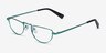 Revotique Green MetalEyeglass Frames from EyeBuyDirect, Angle View
