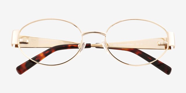 Liora Doré MétalMontures de lunettes de vue d'EyeBuyDirect, Vue Rapprochée