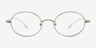 Montague Silver MetalEyeglass Frames from EyeBuyDirect, Front View