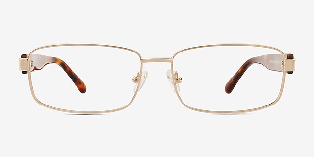 Branford Gold Acetate-metalEyeglass Frames from EyeBuyDirect, Front View