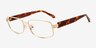 Branford Gold Acetate, MetalEyeglass Frames from EyeBuyDirect, Angle View