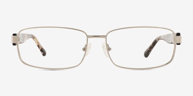 Branford Argenté Acetate-metalMontures de lunettes de vue d'EyeBuyDirect, Vue de Face