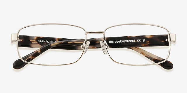 Branford Silver Acetate, MetalEyeglass Frames from EyeBuyDirect, Closed View
