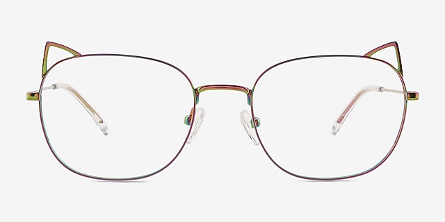 Cymric Arc-en-ciel MétalMontures de lunettes de vue d'EyeBuyDirect, Vue de Face